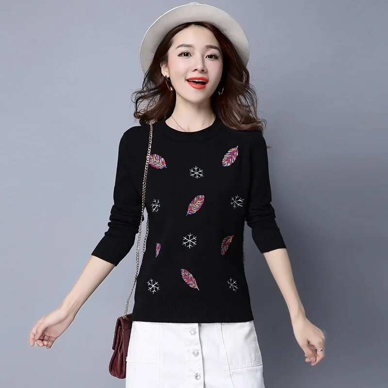 Korean Style Loose Sweater Women Pullover Casual Half Turtleneck Long Sleeve Knit Female Jumpers solid basic sweater | Женская одежда