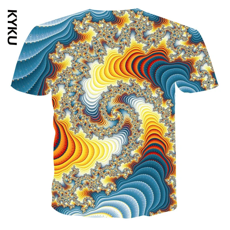 Новинка гипнотическая 3d-футболка KYKU с принтом головокружения забавная футболка