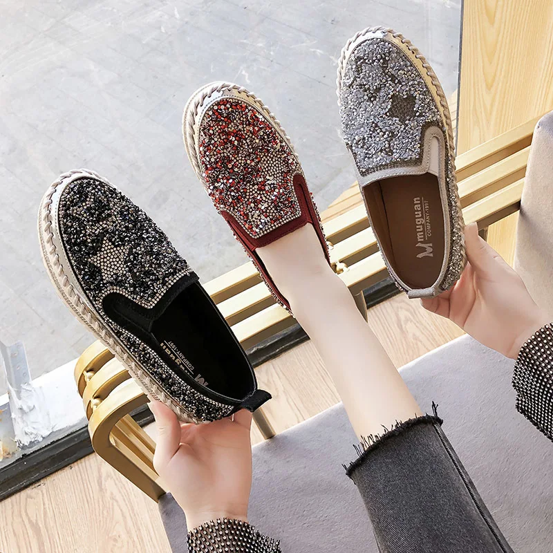 Женские лоферы на плоской подошве удобная повседневная обувь платформе женские