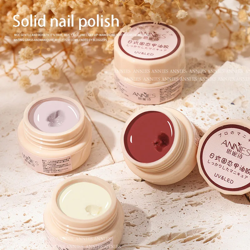 

Japanese Canned Solid Nail Polish 2021 New Popular Nude Color Flower Color Nail Polish Nail Shop Dedicated Nail Decoration 5g