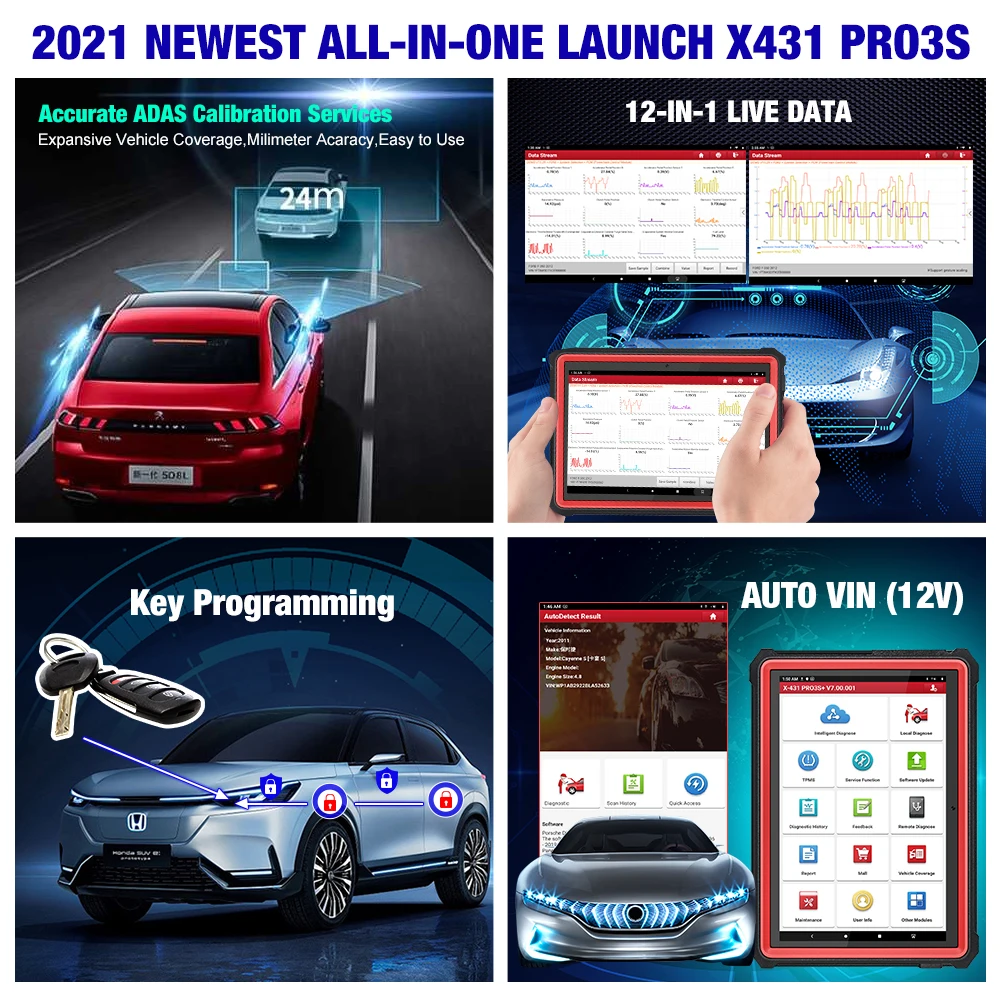 LAUNCH X431 PRO3S + 10 1 &quotPro3s HD III автомобильный Профессиональный диагностический