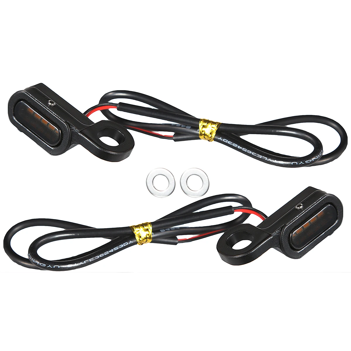 

2X мотоциклетные светодиодные указатели поворота, янтарные маленькие лампы, ходовые огни для Harley Sportster XL 48 72 1200 883 04-21 Nightster