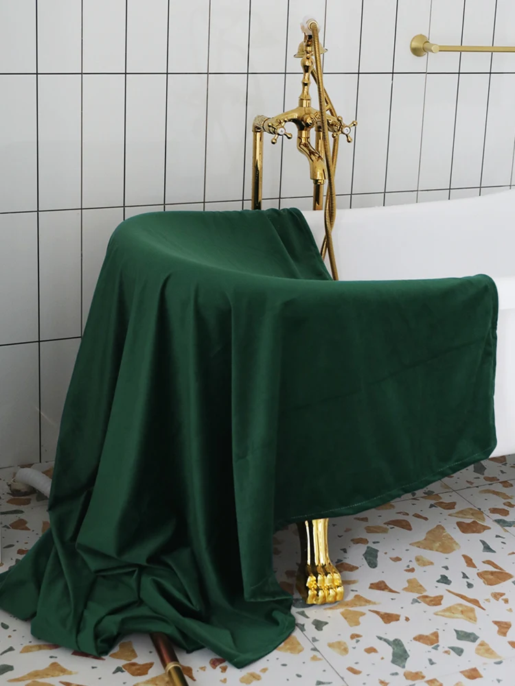 

Velvet Coating Shower Curtain Waterproof mildew proof Thicken Cloth Bathroom decoration partition tools Home accessories