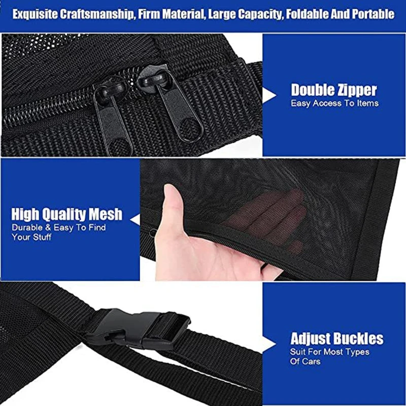 Интерьер автомобиля Потолочная сетка для хранения карманная регулируемая лента