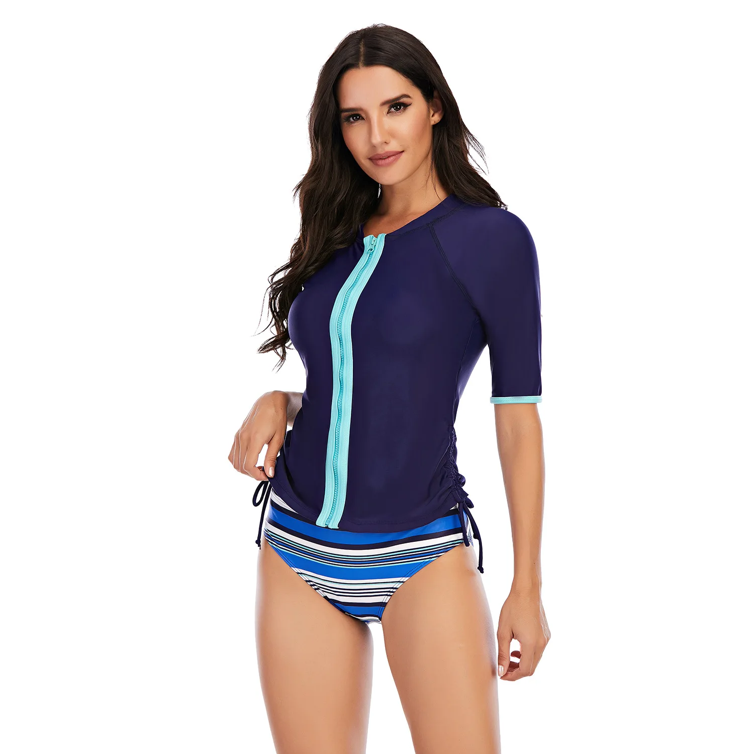 

surfsuit sunscreen swimsuit Waist Bikini Swimwear Push Up Bikini Set Biquini Summer Beach banador traje de bano Maillot de bain