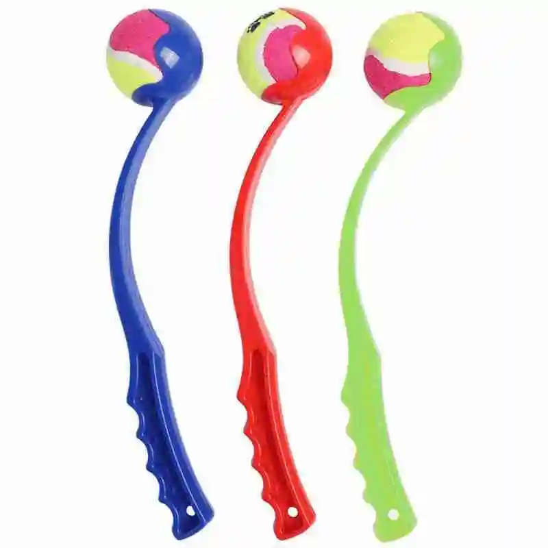 

Pet tossing cue and dog training toy Ball tossing device Outdoor tennis training tossing toy