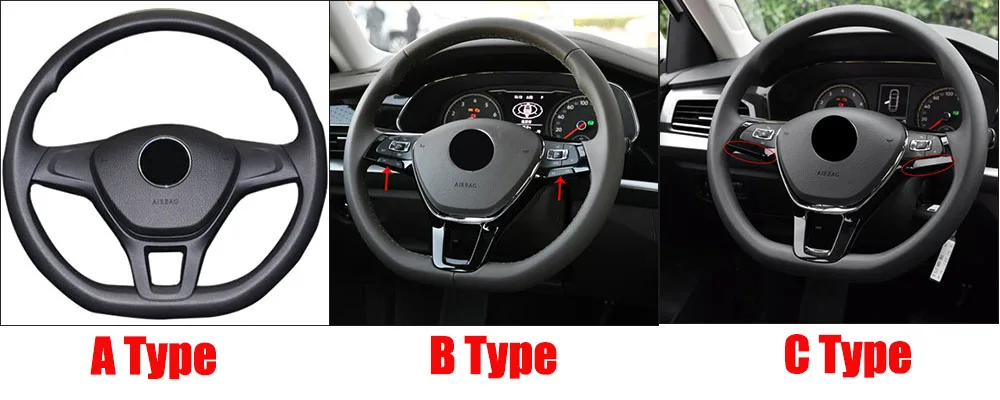 Автомобильные аксессуары отделка рулевого колеса для Volkswagen T-ROC C-TREK T-Cross TAYRON Phideon Teramont Atlas Arteon Fox MULTIVAN Sharan