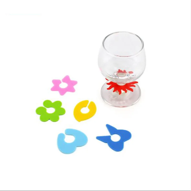 6 шт. силиконовый маркер для вечевечерние стакан вина талисманы напитков Бадди