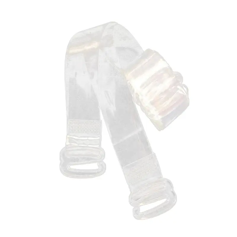 

Y166 1Pair Invisible Bra Strap Elastic Shoulder Belt Transparent Non-Slip Plastic 1cm