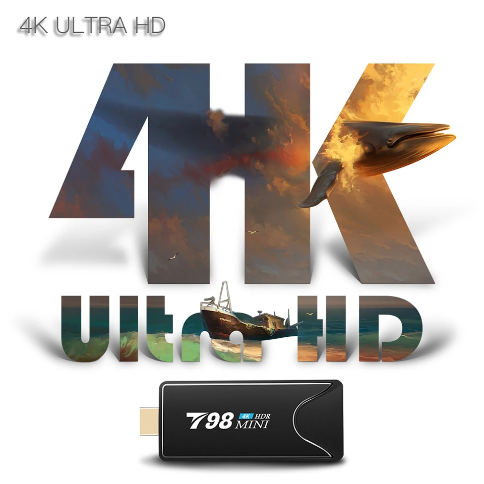 T98 MINI PC Dongle Miracast Bluetooth Wi Fi HDMI 4K Tv Stick Android 10 0 4 Гб 32 ГБ ТВ приставка