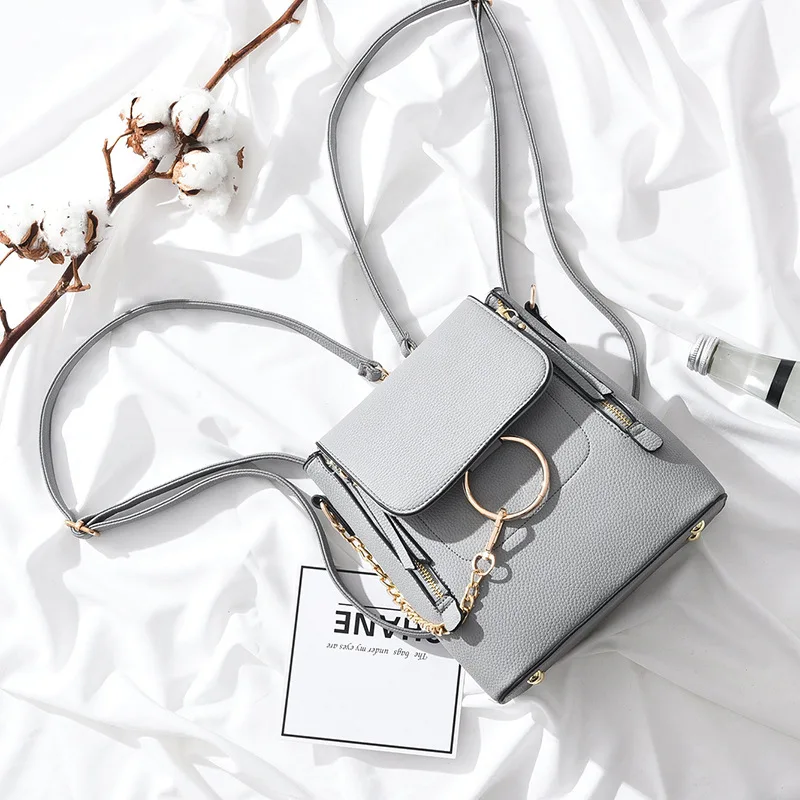 

Mini Backpack Women Leather Bag For Teenage Girls Kids Multi-Function Small Bagpack Female Ladies School Backpack
