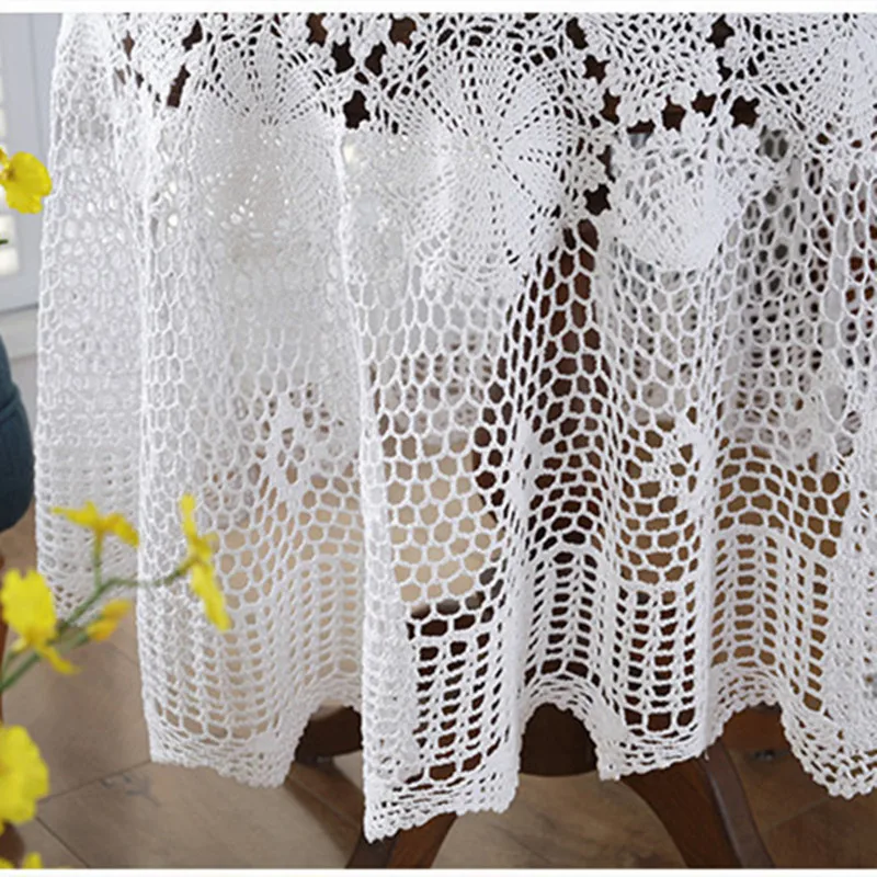 

Super Elegant table covers Nordic pastoral lace tablecloth crochet square tablecloths Dining napkins christmas table cloth sale