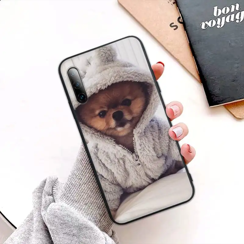 

Pomeranian Dogs Dog Colorful Cute Black Silicone Mobile Phone Case Cover For Redmi S2 4X 5 5A Plus 6 6A 7 7A 8 8A 9 9A