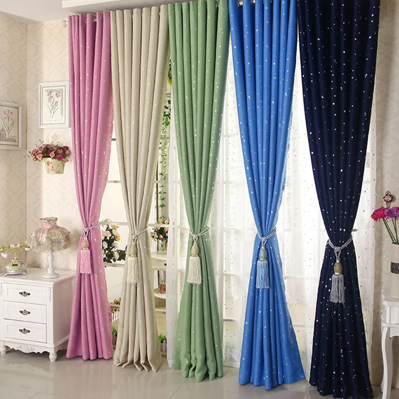 

Cute Charming Stars Blackout Curtains Candy Colors Decorated For The Children's Bedroom Living Room Window Curtain Home Decor