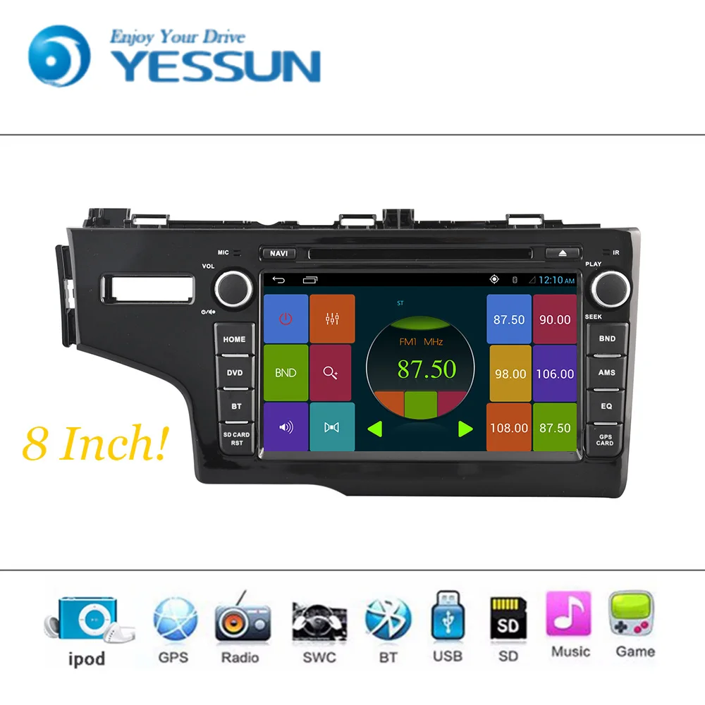 Автомобильный DVD плеер система Android Wince для Honda Fit 2014 2016 Авторадио стерео GPS