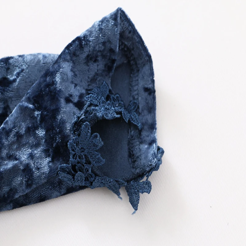 Осенне-зимнее платье для девочек Однотонное бархатное с длинными рукавами и