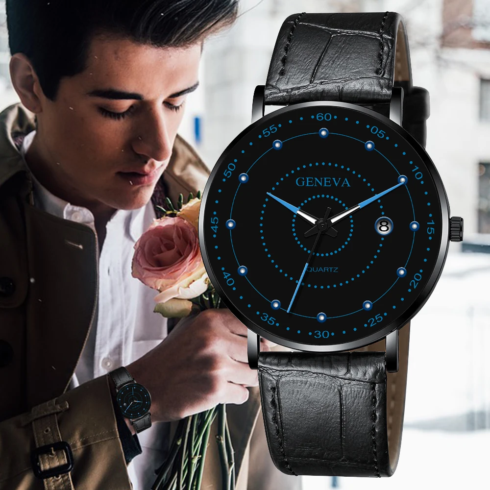 

New Herren Business Luxury Leather Quartz Watch Male Female Quartz Men Watches Stainless Steel Luminous Dial Leisure Wristwatch