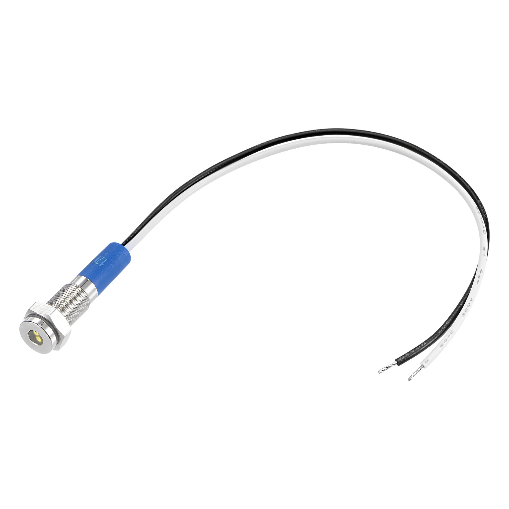 

Светодиодсветильник лампа Uxcell, 24 В, 6 мм, 6 мм, крепление на панели, металлическая Водонепроницаемая сигнальная лампа, провод 130 мм с уплотните...