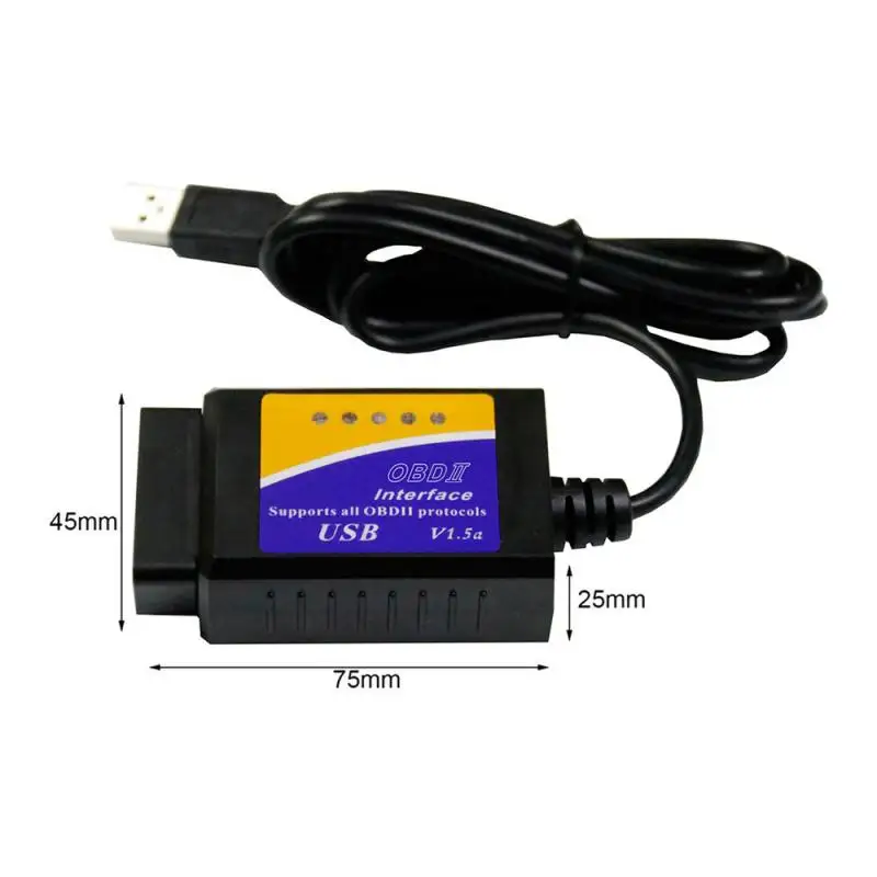 V04HU-1 usb-кабель V1.5 OBD Автомобильный диагностический инструмент черный V03H2-1 Bluetooth