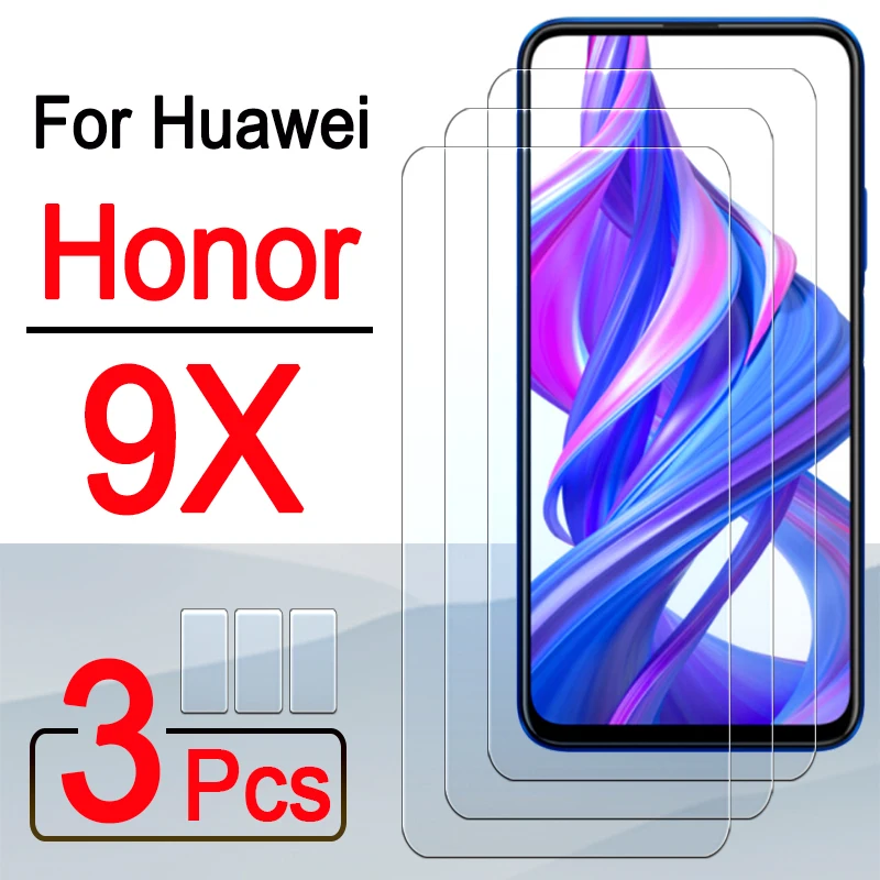 

Защитное стекло для honor 9x 9 x для huawei honor 9x закаленное стекло для hauwei huawey honer x9 Защитная пленка для экрана 3 шт.