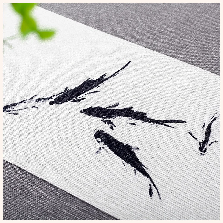 Китайский Настольный бегун Lotus современная мебель хлопковая ткань бамбуковый