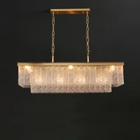 led silver golden copper glass chandelier lighting lustre hanging lamps suspension luminaire lampen for dinning room foyer