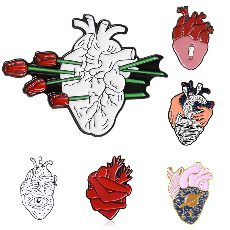 Oil Drop Alloy Brooches Band-aid Heart Shape for Doctor Nurse Lapel Pin Backpack Coat Brooch Pins Jewelry | Украшения и