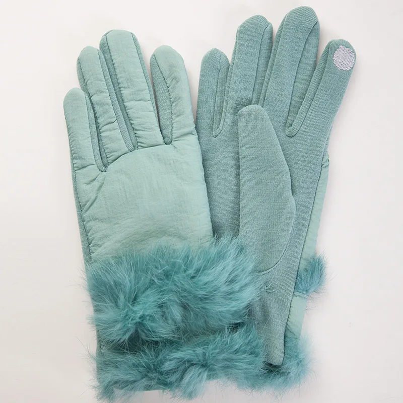 

Howfits Women Winter Driving Gloves Plush Touch Screen Warm Girls Thick Waterproof Cotton Biking Cycling Formal Car Mittens