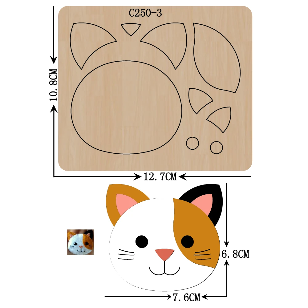 

New Cat Wooden die Scrapbooking C-250-3 Cutting Dies