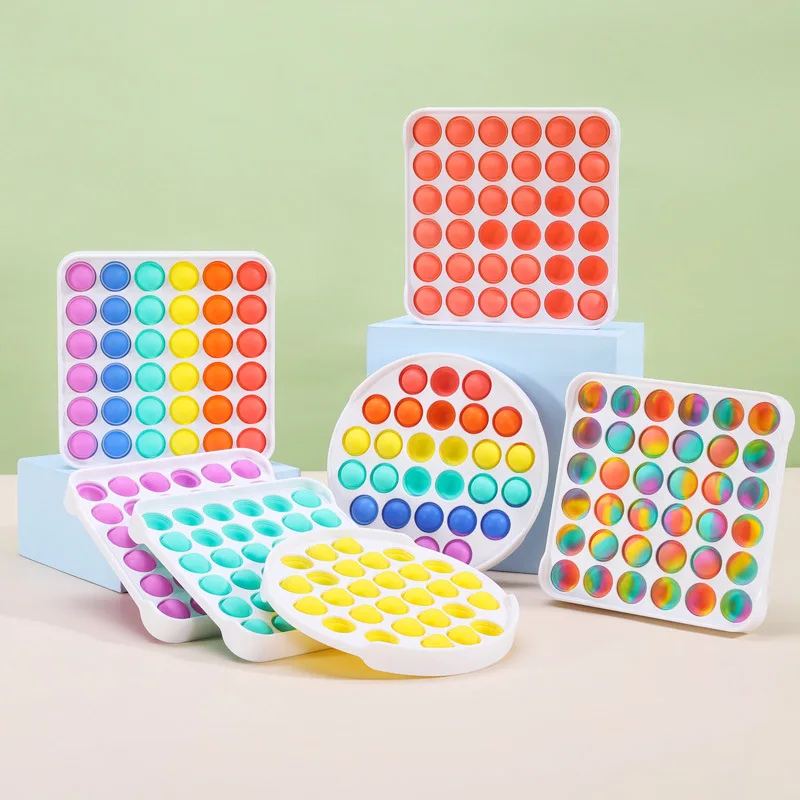 

New Slicone Antistress Toys Push Bubble Fidget Sensory Toy Autism Special Needs Stress Reliever Toys Squishy for Adult Kids