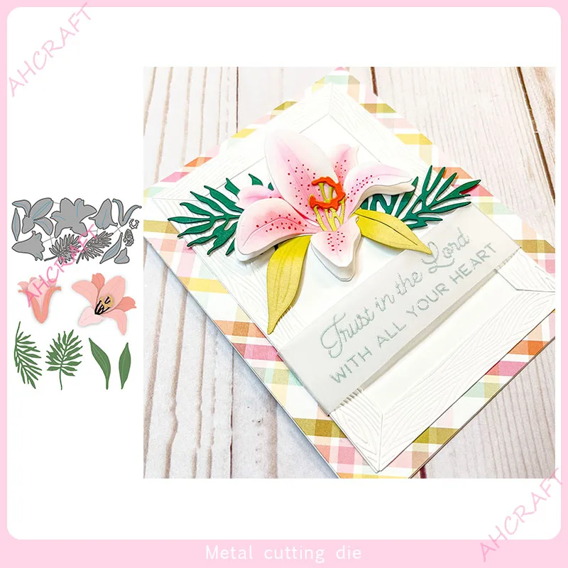 

Lily Flowers Set Metal Cutting Dies for DIY Scrapbooking Photo Album Decorative Embossing Paper Card Crafts Die 2021