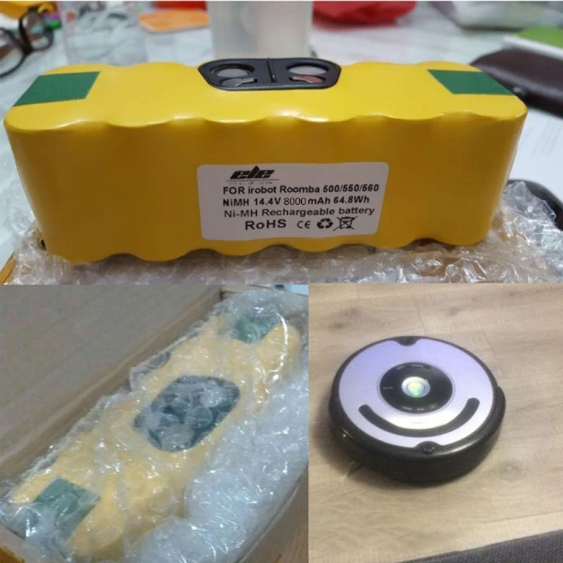Сменный аккумулятор для пылесоса iRobot Roomba батарея 8000 мА/ч 14 4 В 500 600 700 780 870