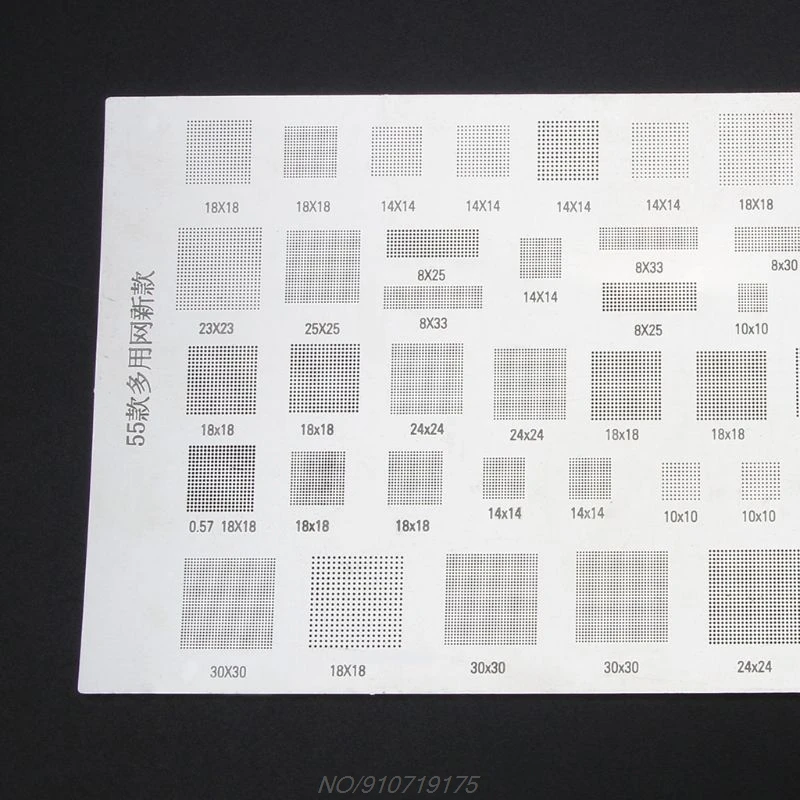 

4PCS Universal BGA Stencil for MTK MSM CPU PM Power IC Reball Pin BGA Direct Heat Template N25 20 Dropshipping