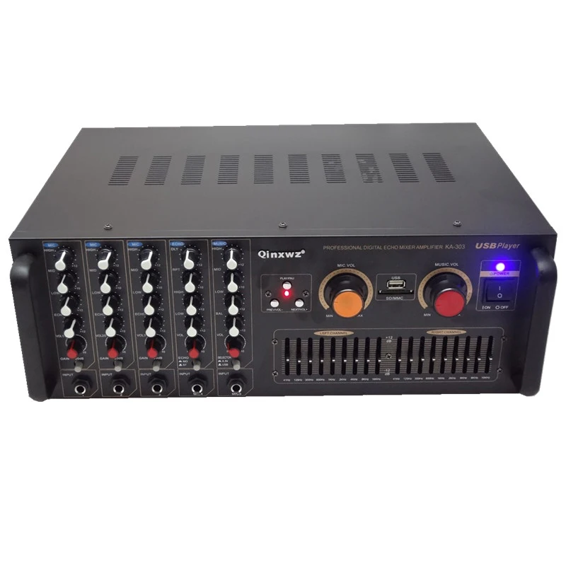 

1200W 220V Card KTV Power Amplifier Home Karaoke Power Amplifier Professional High-power Home Computer Power Amplifier