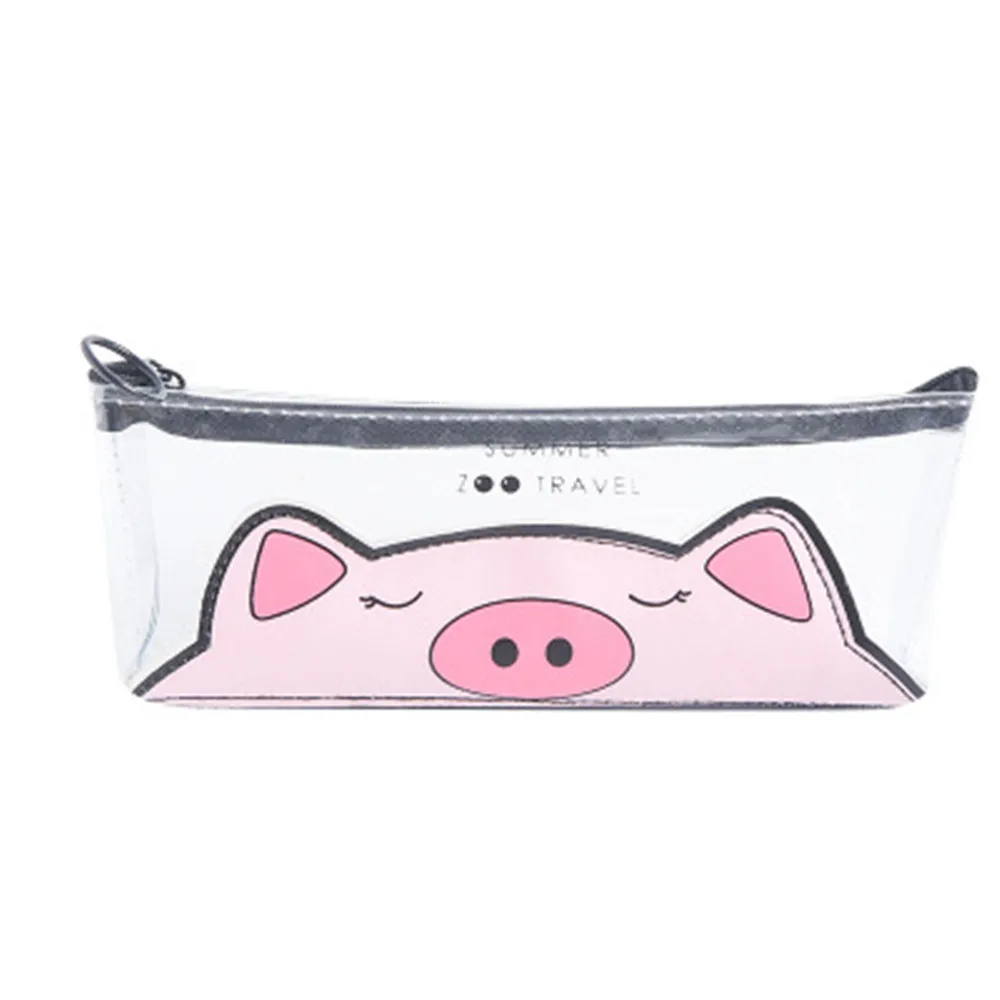 Милый чехол для карандашей учеников сумка хранения милых цыплят свиньи лягушки