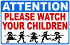 Металлический знак внимание пожалуйста смотреть ваши дети Знак бассейн игровая площадка безопасность дети ребенок