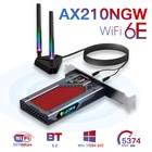 Беспроводной адаптер fenvi WiFi 6E Intel AX210 RGB PCIe, Bluetooth 5,2, трехдиапазонная сетевая карта 2,4G6 ГГц 802.11AX Win 10 для рабочего стола
