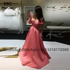 Женское платье с карманами и шлейфом, ТРАПЕЦИЕВИДНОЕ вечернее платье с открытыми плечами, платье для выпускного вечера, 2021