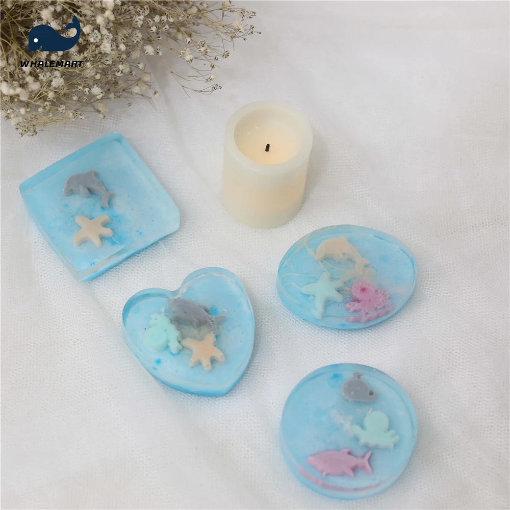 Силиконовые формы для мыла 4 отверстия овальные в форме сердца мыльной смолы