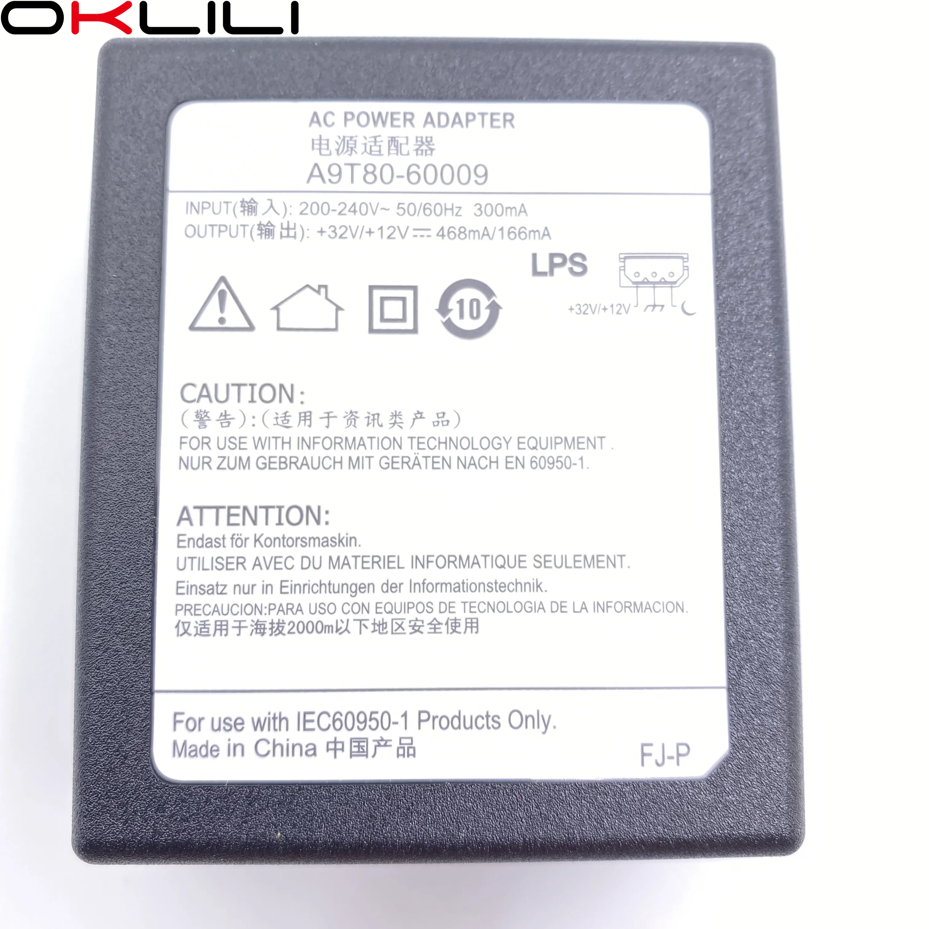 

A9T80-60008 AC Adapter Charger Power Supply +32V 468mA +12V 166mA for HP 3545 3546 4515 4645 4646 4648 4500 5530 4630 6230 6830