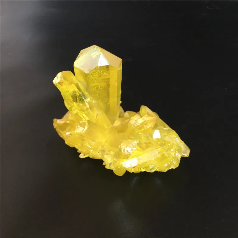 

100g Natural yellow crystal cluster crystal flower very beautiful crystal specimen