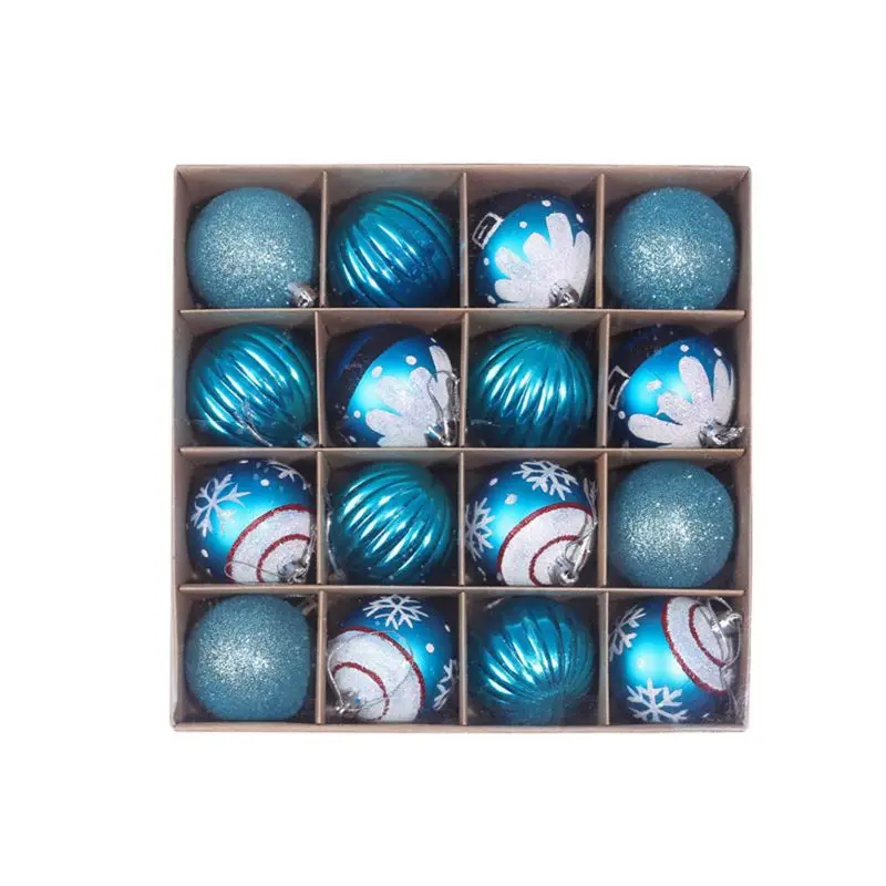 

16pcs 6cm Christmas Balls Shatterproof Hanging Xmas Tree Ornaments Wedding Party Home Decoration New Year Gift