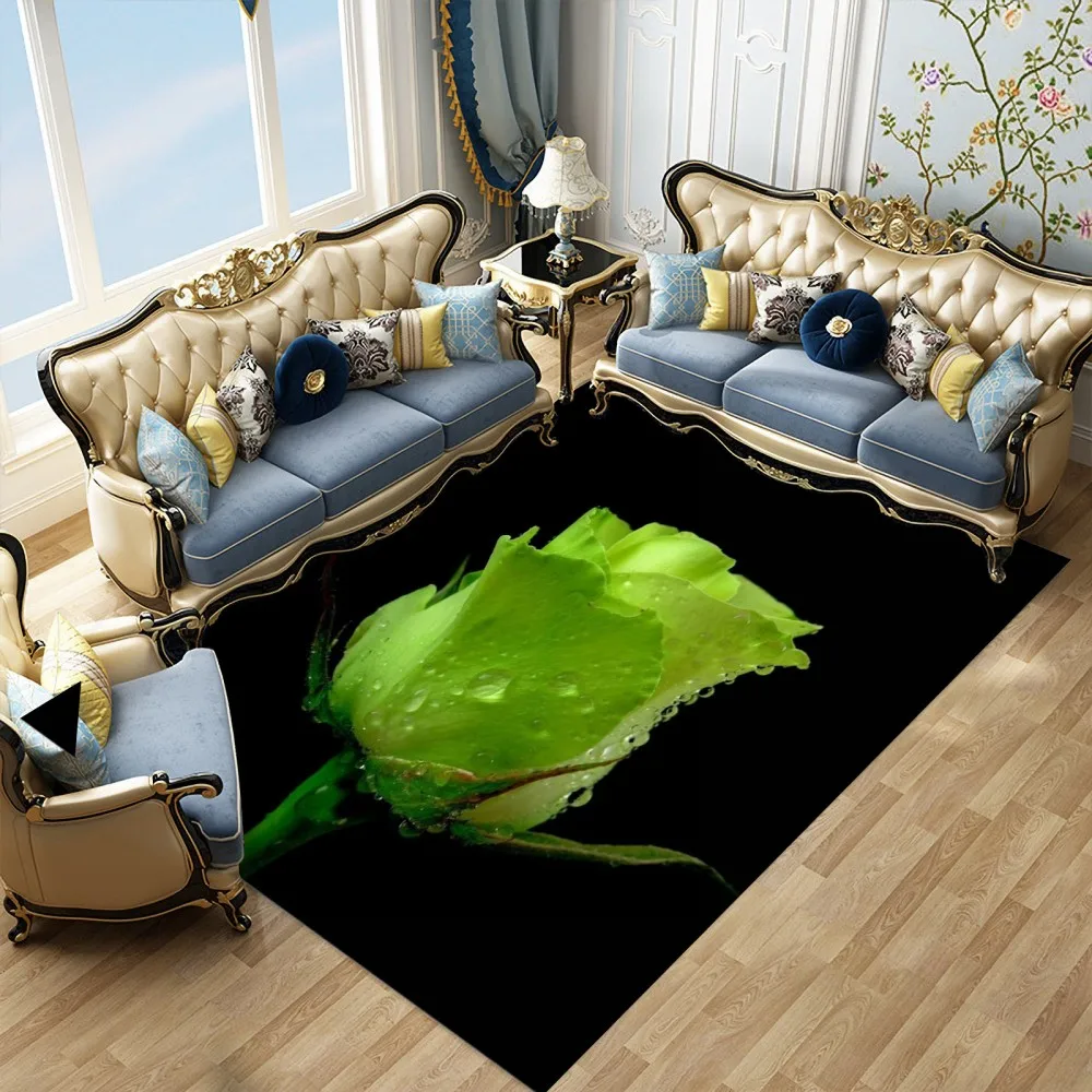 

Floral Rectangle Polyester Anti-slip Floor Mats Outdoor Indoor Door Mats for Living Room New and High Quality Bathroom Mats