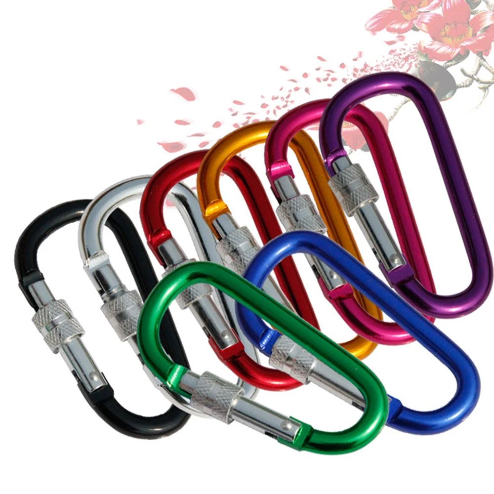 5 шт. D Тип открытый алюминиевый карабин брелок висячий защелкивающийся крючок