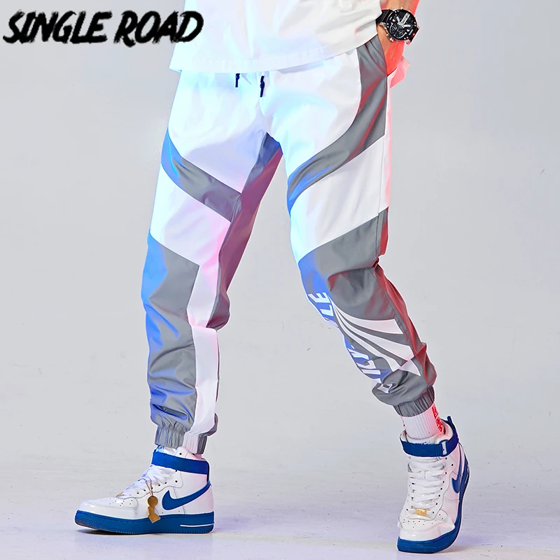 SingleRoad мужские спортивные брюки Джоггеры для мужчин 2020 Весна лоскутные шаровары