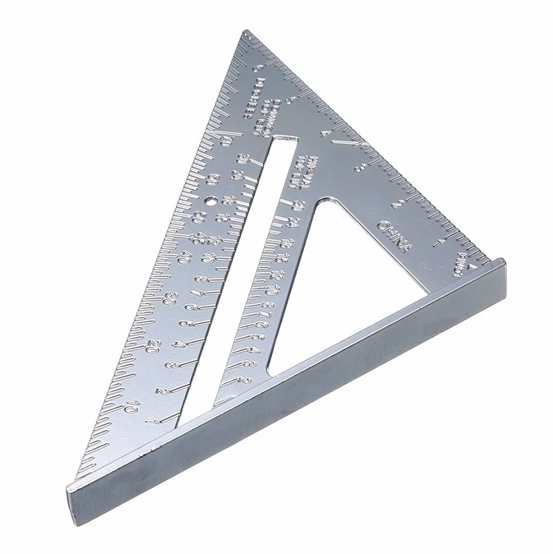 

Use 90° Metric Ruler Aluminum Alloy Speed Square Roofing Triangle Protractor P1