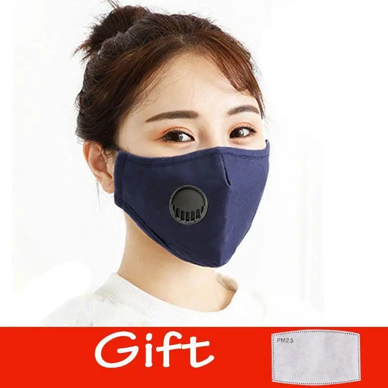 Cotton Face Mask PM2.5 Respirator Activated Cover Mouth Anti Dust Haze Pollution Bacteria Proof Flu Masks with Filter | Спорт и