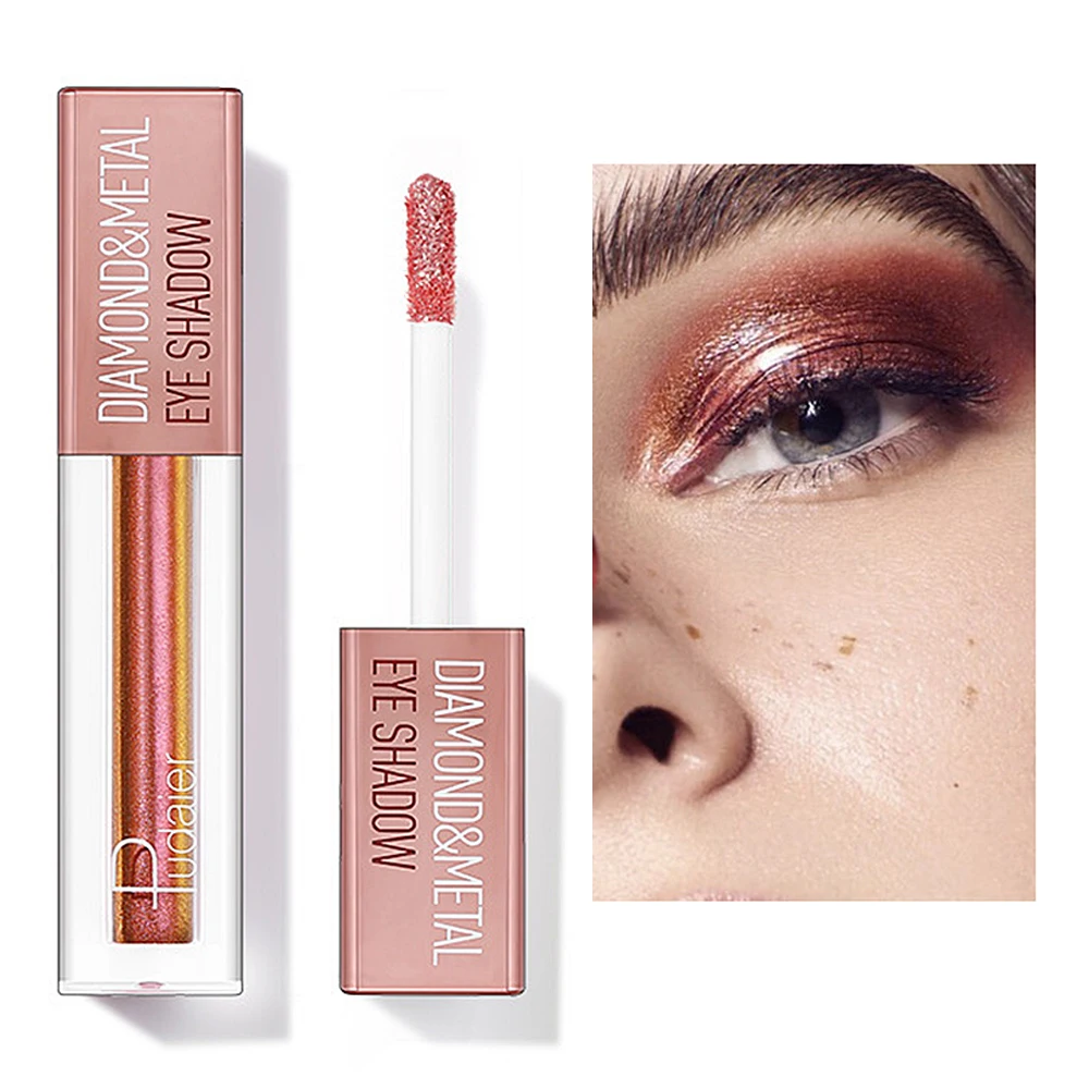 12 цветов блестящие жидкие тени для век мерцающие металлы цветные пигменты