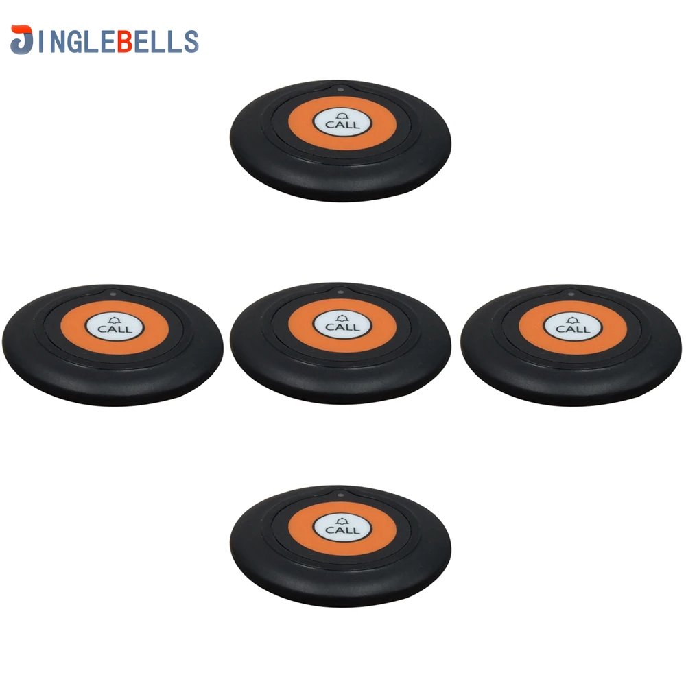 Wireless Restaurant Equipments Systems Button Pager Transmitter for Cafe Hookah Waiter Call Table Service