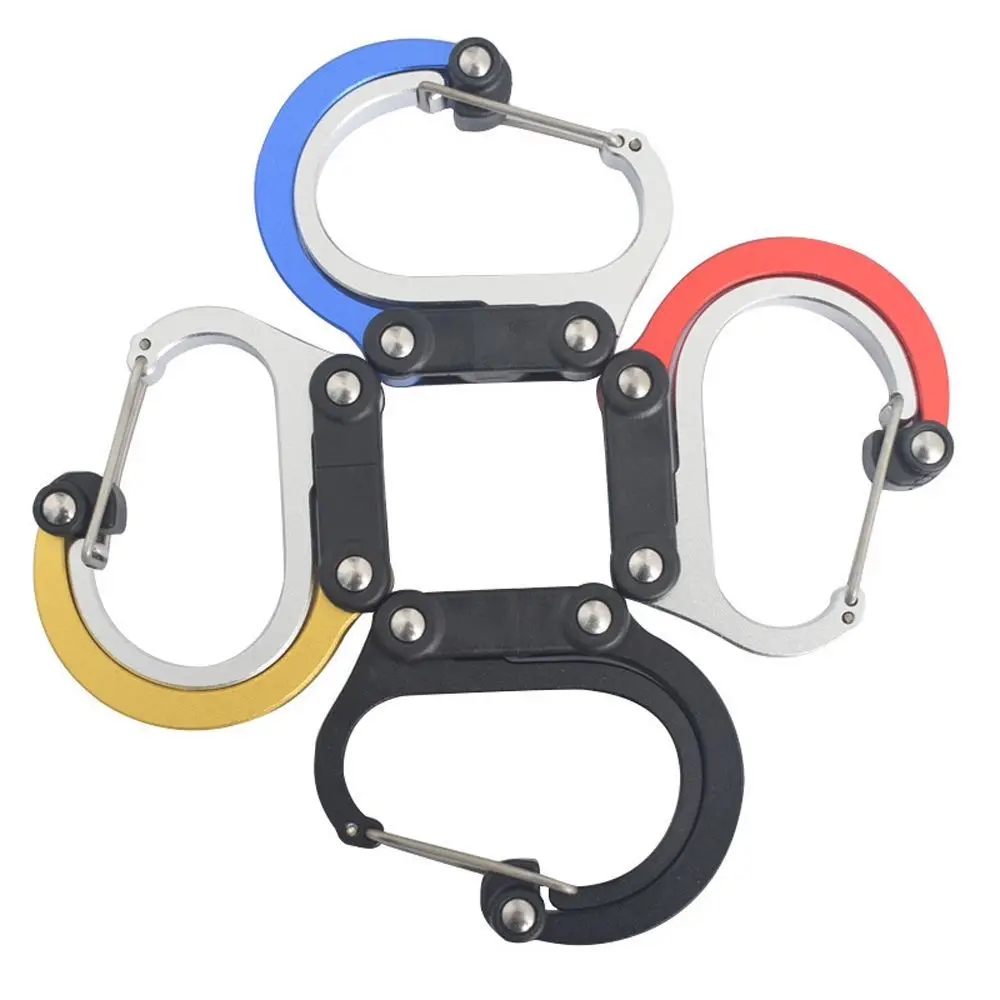 

Hybrid Gear Clip - Carabiner Rotating Hook Clip Non-Locking Strong Clips for Camping Fishing Hiking Travel Backpack Out
